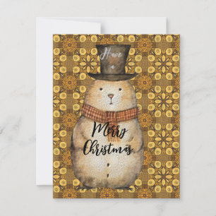 Ground Hog Flat Holiday Card