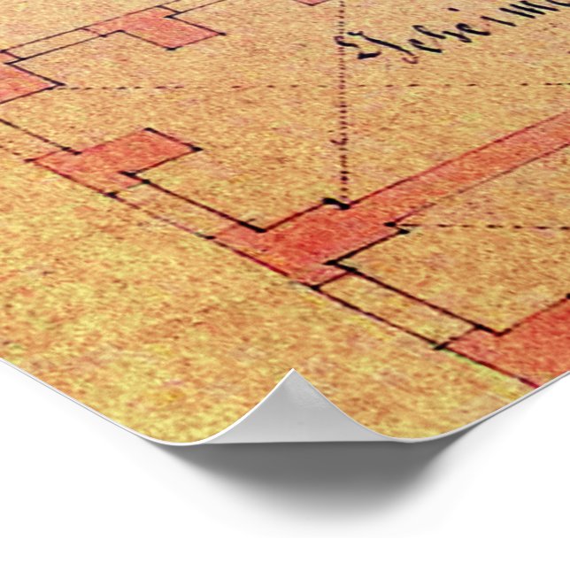 Ground plan Dresden Green Vault Grünes Gewölbe Poster (Corner)