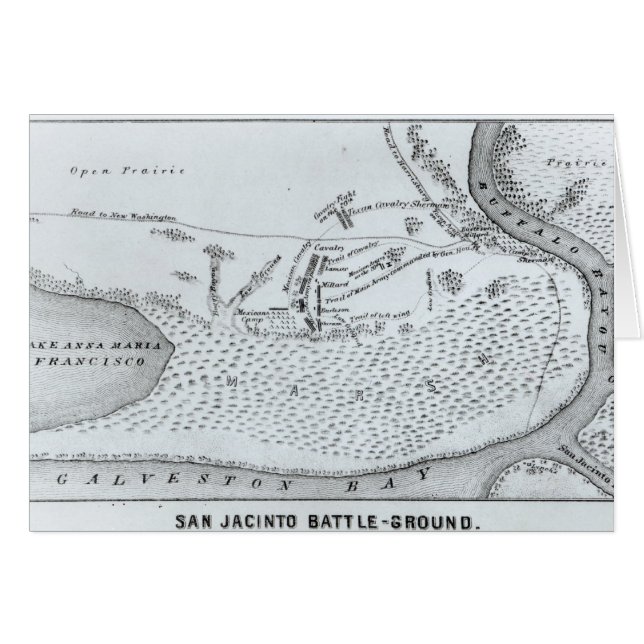 Ground Plan of the Battle of San Jacinto (Front Horizontal)