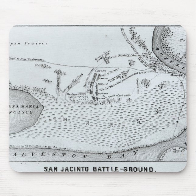 Ground Plan of the Battle of San Jacinto Mouse Pad (Front)