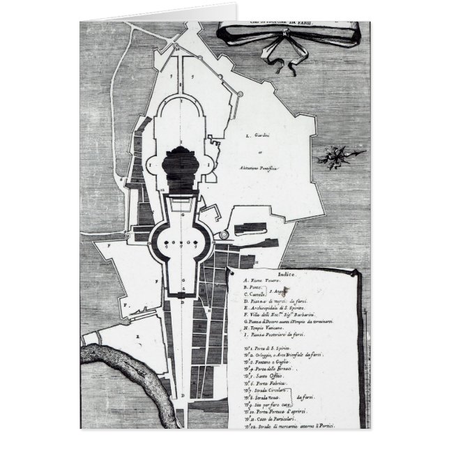 Ground plan of the Vatican, Rome (Front)