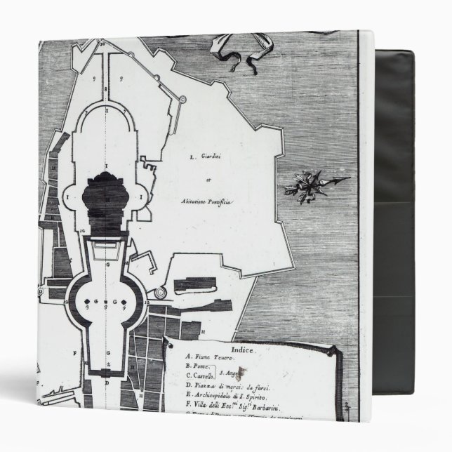 Ground plan of the Vatican, Rome Binder (Front/Inside)