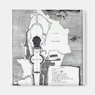 Ground plan of the Vatican, Rome Magnet
