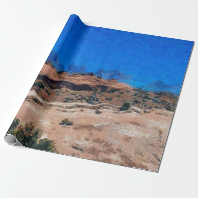Ground shaking during an earthquake wrapping paper (Unrolled)