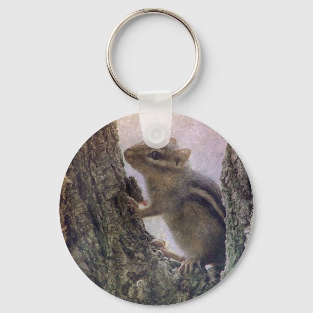 Ground Squirrel Grunge Keychain (Front)