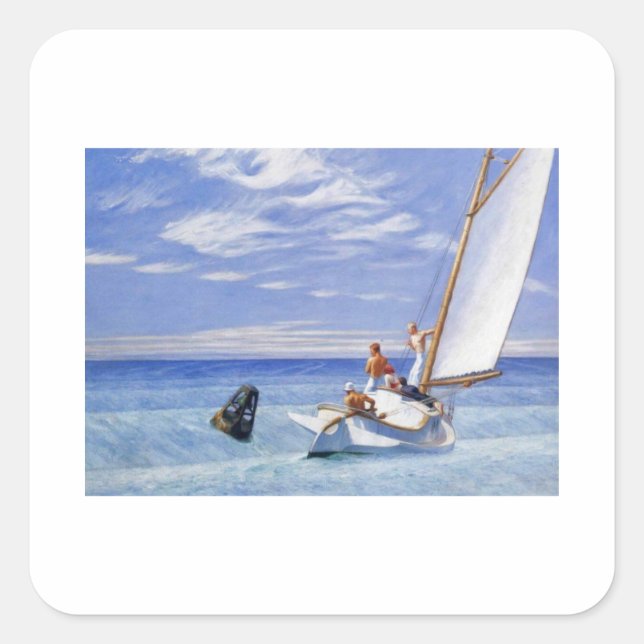 Ground Swell Hopper - Edward Hopper Square Sticker (Front)