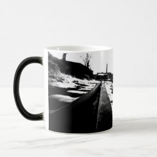 Ground View Of Road Tracks Magic Mug