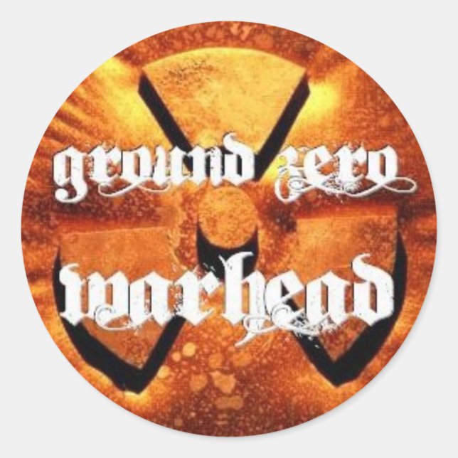 Ground Zero Warhead Rusted Classic Round Sticker (Front)
