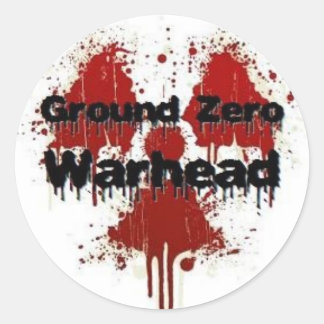Ground Zero Warhead Splatter Classic Round Sticker