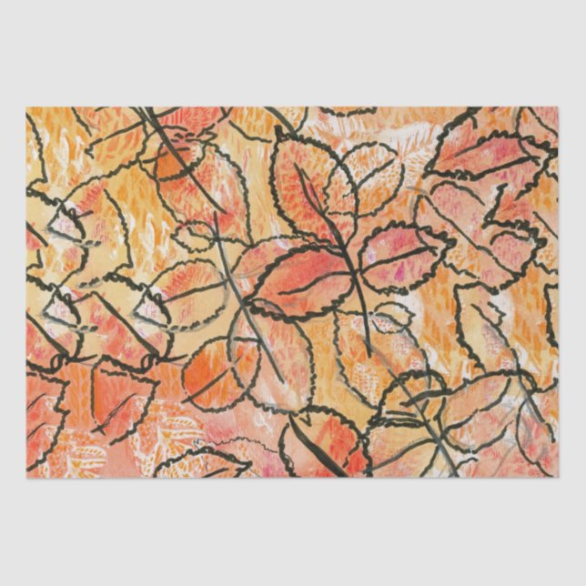 Grounded Leaves design on Tissue Paper (Front)