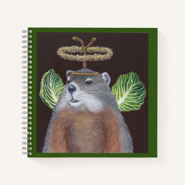 Groundhog angel notepad notebook (Front)