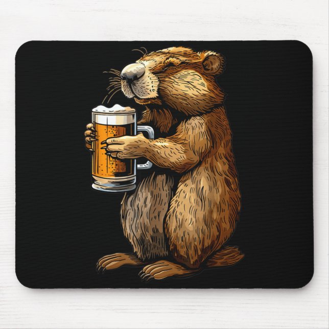 Groundhog Beer  Mouse Pad (Front)