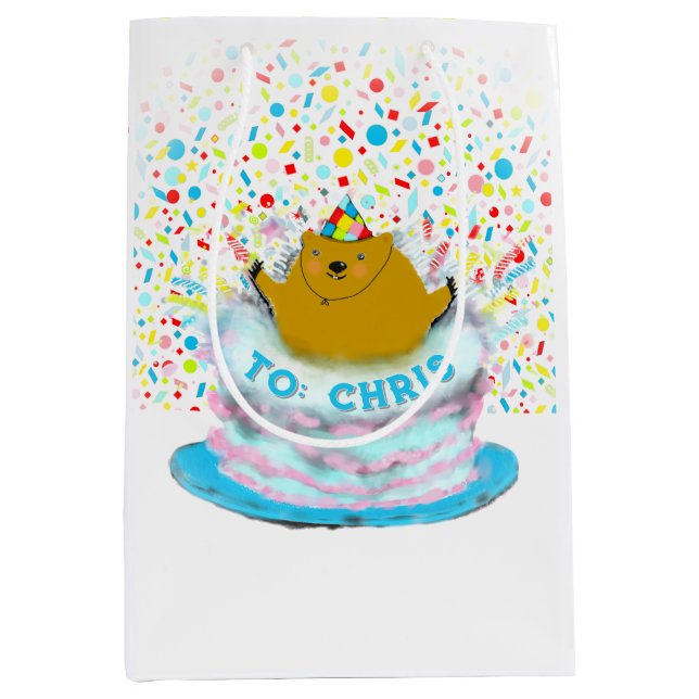 Groundhog Birthday Gift Bag (Front)