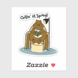 Groundhog Bookworm waits for Spring
