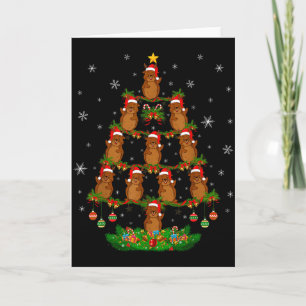 Groundhog Christmas Tree Funny Xmas Lover Card