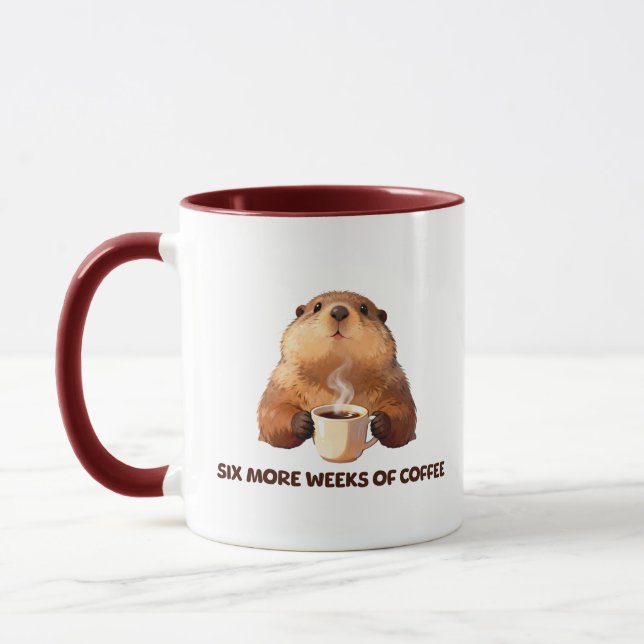 Groundhog Coffee | Six More Weeks of Coffee Mug (Left)