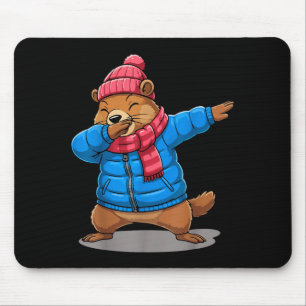 Groundhog Dabbing Groundhog Funny February 2 Groun Mouse Pad