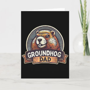Groundhog Dad Shirt Groundhog Lover Groundhogs _2 Card