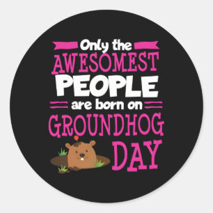 Groundhog Day 2020 Best Friend Son Classic Round Sticker