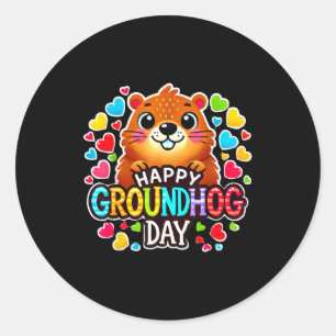 Groundhog Day 2025 Early Spring Prediction Great  Classic Round Sticker
