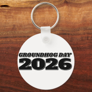 Groundhog Day 2026 Keychain