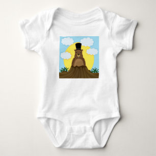 Groundhog day baby bodysuit