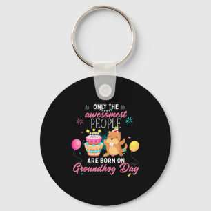 Groundhog Day Birthday 2022 Groundhog Lovers  Keychain