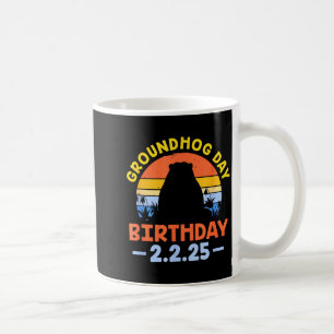 Groundhog Day Birthday 2.2.25 Retro Coffee Mug