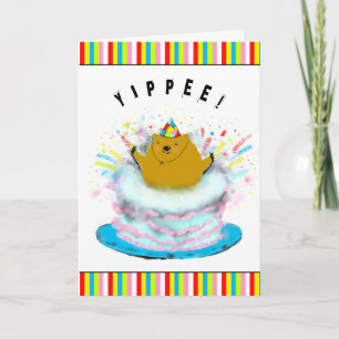Groundhog Day Birthday Card