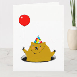 Groundhog Day Birthday Card