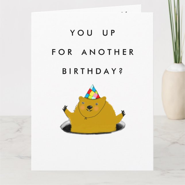 Groundhog Day Birthday Card (Front)