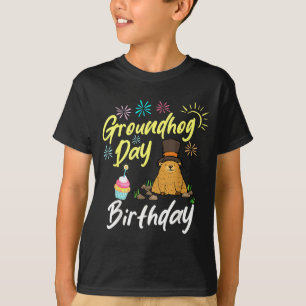 Groundhog Day Birthday Groundhog Funny Party T-Shirt