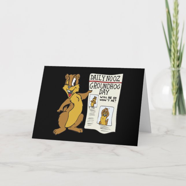 Groundhog Day Card (Front)