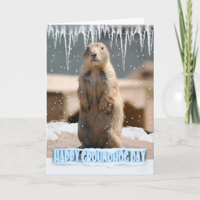 Groundhog Day Card, Happy Groundhog Day Card (Front)