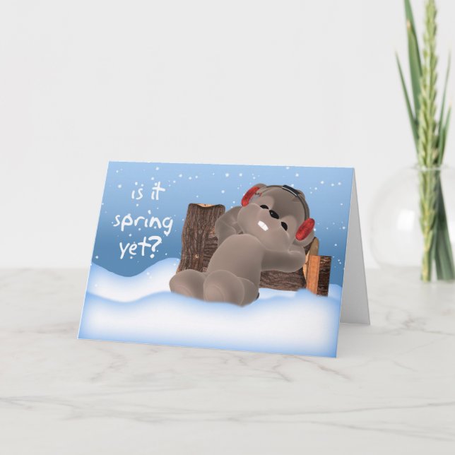 Groundhog Day Card - Is It Spring Yet? (Front)