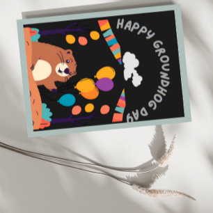 Groundhog Day Celebration: Shadow or Shine? Holiday Card