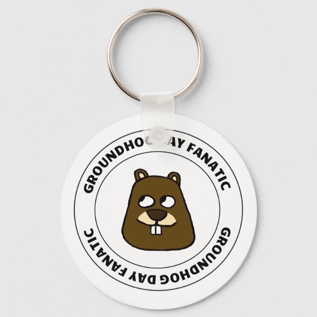 Groundhog Day Fanatic Keychain (Front)