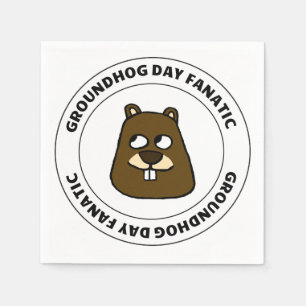 Groundhog Day Fanatic Napkin