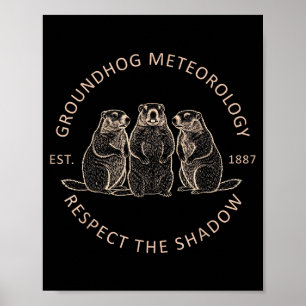 Groundhog Day Funny Groundhog Meteorology Respect Poster