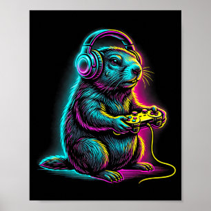 Groundhog Day Funny Video Games Groundhog 67 Meme Poster