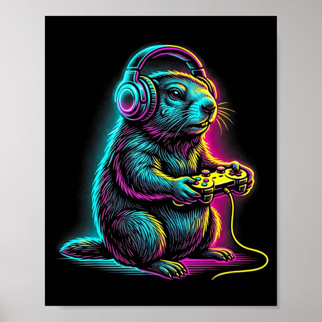Groundhog Day Funny Video Games Groundhog 67 Meme  Poster (Front)