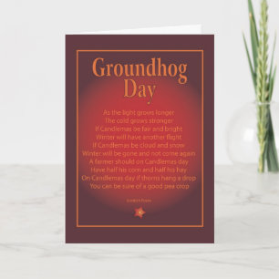 Groundhog Day greeting card
