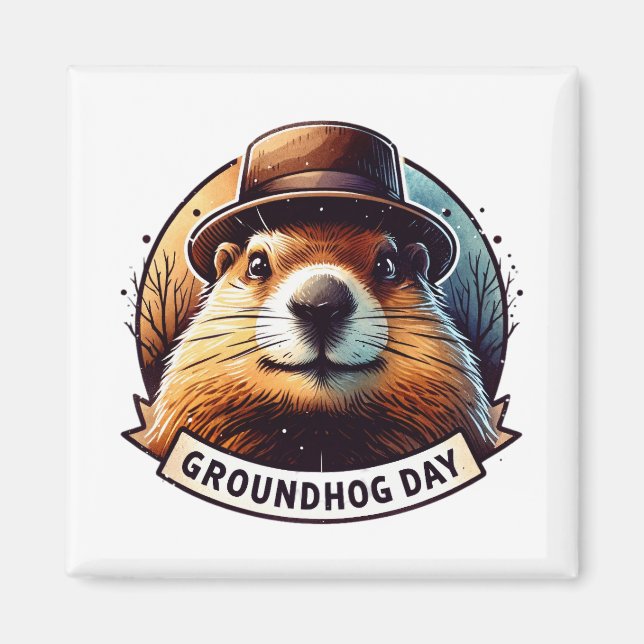 Groundhog Day, Groundhog,  Magnet (Front)