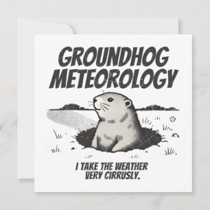 Groundhog Day Groundhog Meteorology  Holiday Card