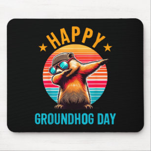 Groundhog Day Happy Dabbing Ground Hog Kids Funny  Mouse Pad