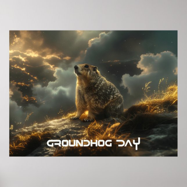 GROUNDHOG DAY - HAPPY GRIUNDHOG DAY POSTER (Front)