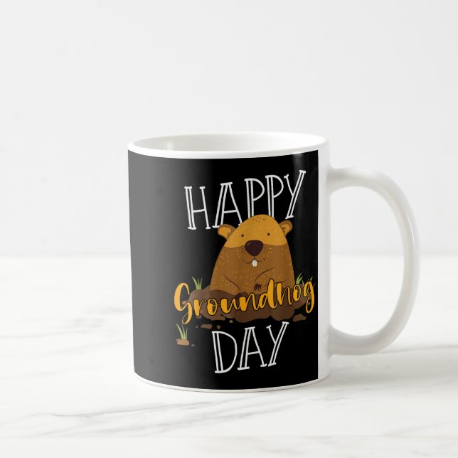 Groundhog Day Happy Groundhog Day  Coffee Mug (Right)