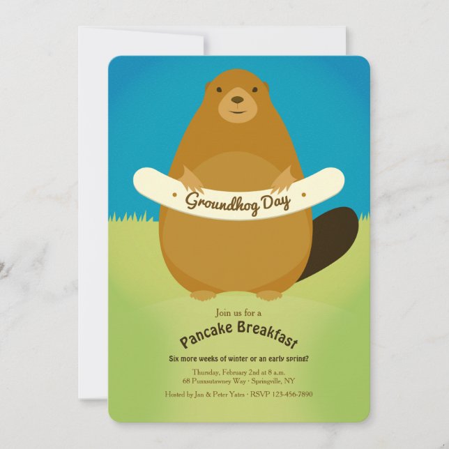 Groundhog Day Invitation (Front)