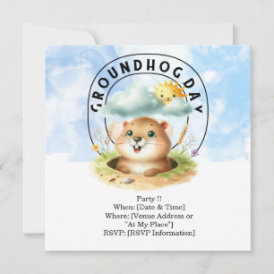 Groundhog Day Invitation Card – Celebrate with Fun