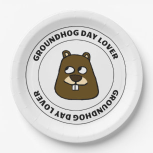 Groundhog Day Lover Paper Plate